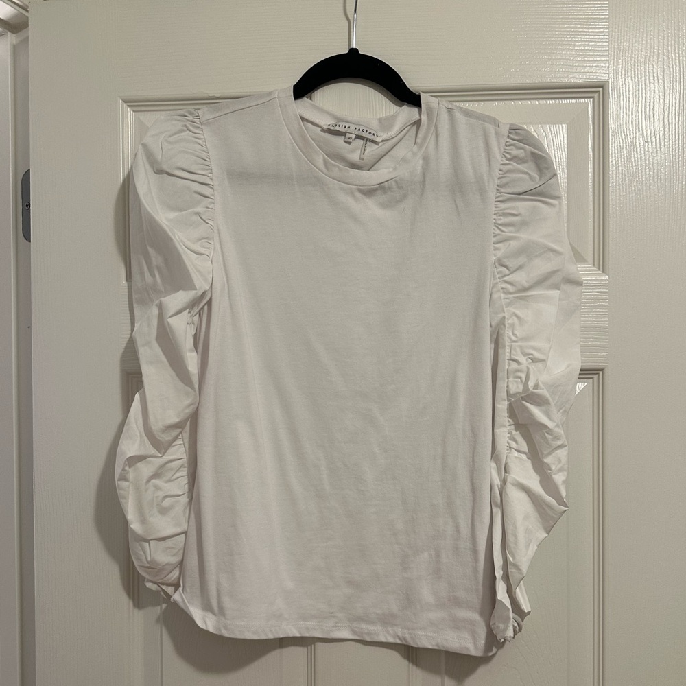 English Factory Long Sleeve Puff Top